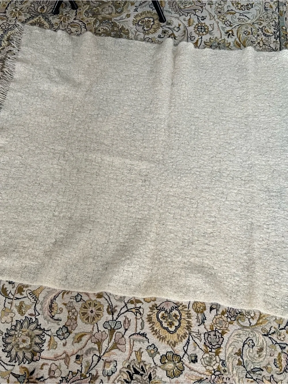 Philip Cushen Kilkenny design workshop Ireland 70% mohair beige throw blanket